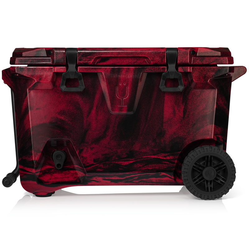 BrüTank 55-Quart Rolling Cooler | Red & Black Swirl S9