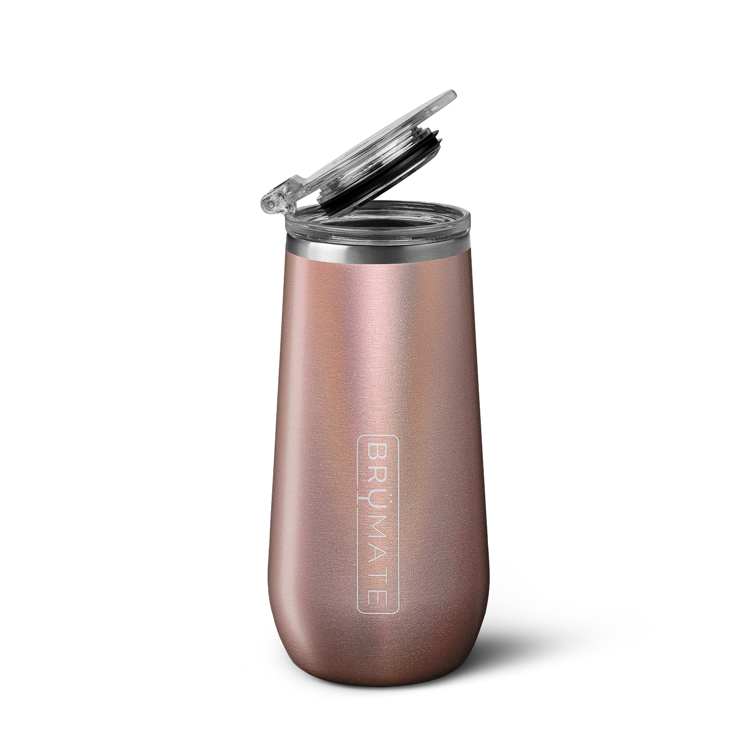 Champagne Flute | Glitter Rose Gold | 12oz V7