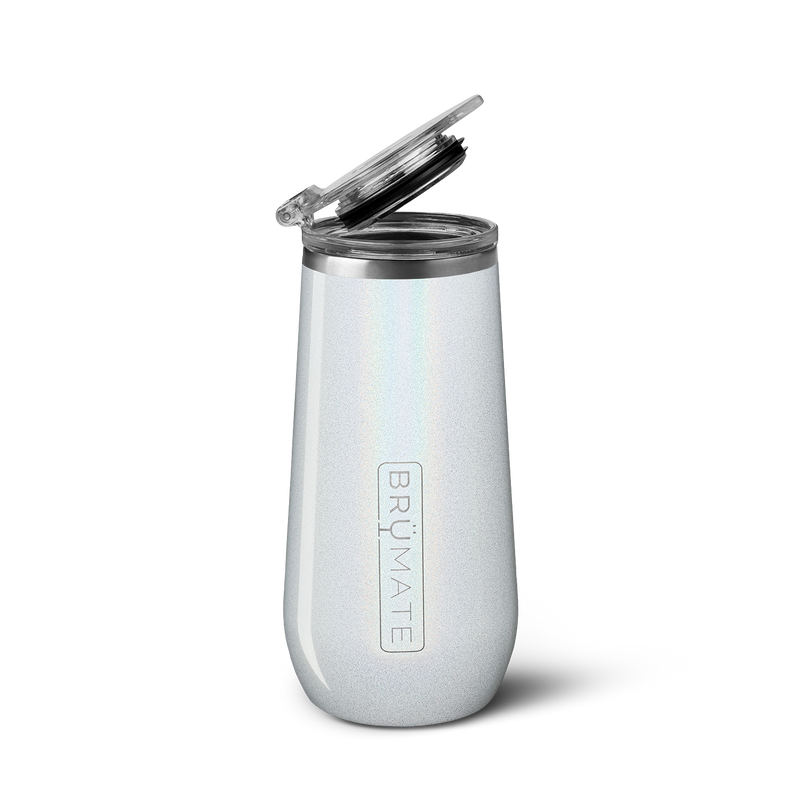 Champagne Flute | Glitter White | 12oz D5